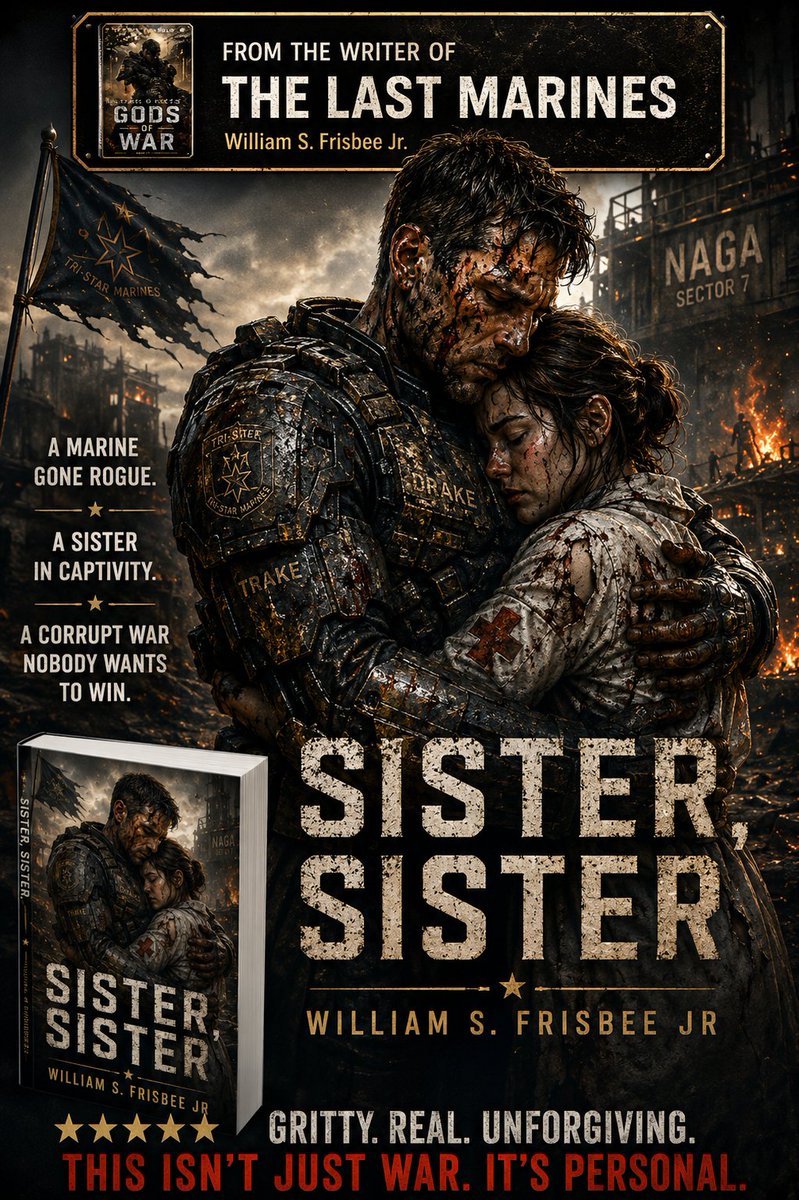 TheWarcat's tweet photo. They told Marine Jason Drake his sister was dead.

No body. No proof. No rescue.

Now he’s UA, hunted by his own government and heading into a lawless warzone to find her himself.

Sister, Sister is out now.

Launch price: $2.99 for the first week.

https://t.co/zlm6dts3J5

#MilitaryThriller #MilitarySciFi #RescueMission #NewBookRelease