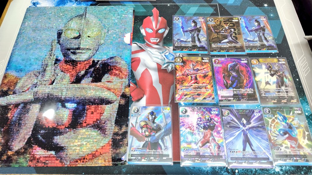 ウルトラマン　カードゲーム　2box 未開封 2BOXの開封結果、10年前の杉並公会堂のノベルティを添えて😌(この