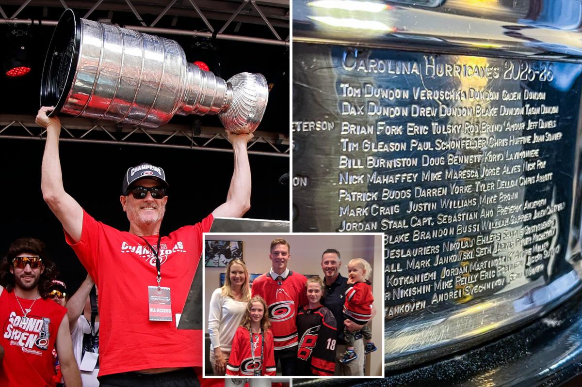 nypost's tweet photo. Carolina Hurricanes owner Tom Dundon ripped for engraving entire family's names on Stanley Cup https://t.co/YfWxtUB7AW https://t.co/Dj7dKXxtST