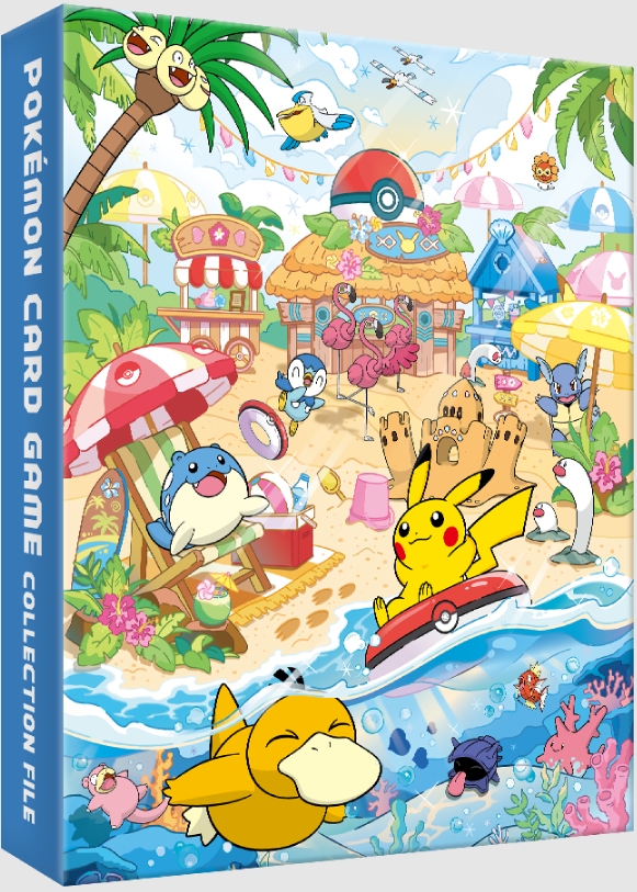pokecamatomeru's tweet photo. 韓国の「メガフェスタ 2026 in 釜山」で販売される新作サプライ

📅イベント開催期間
7月17日(金)～8月9日(日)

✅Pokémon-Chillin’-Summer-Days---칠링 비치
・プレイマット
・コレクションファイル
・ダメカンケース
・デッキケース
など https://t.co/uavcPFvxhR