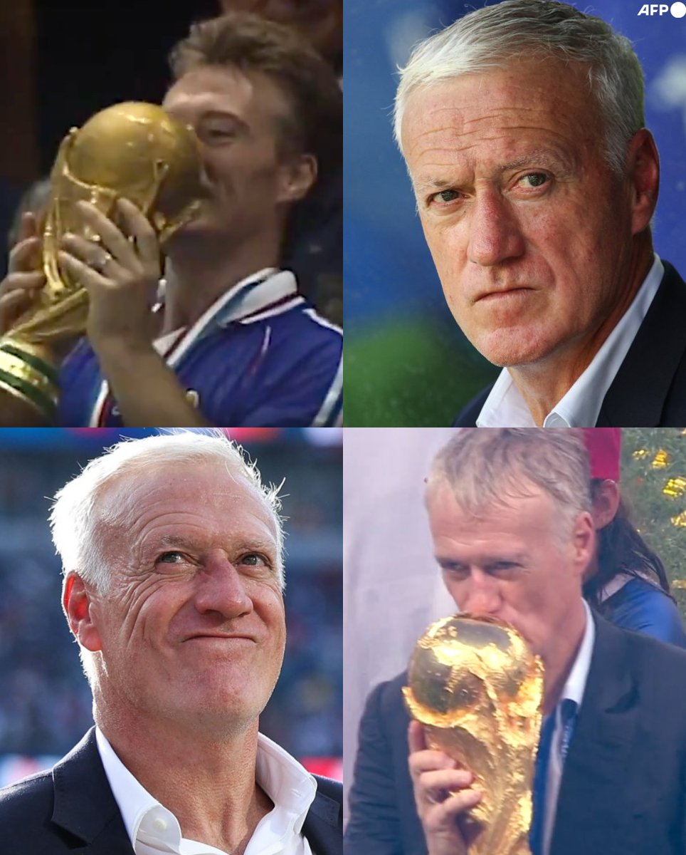 InvictosSomos's tweet photo. ¡¡LA HISTORIA DE DIDIER DESCHAMPS CON LA SELECCIÓN DE FRANCIA ES LEGENDARIA!!

Como jugador, Didier Deschamps fue campeón del mundo y campeón de Europa siendo capitán. Y como entrenador, ya fue campeón del mundo, subcampeón del mundo, campeón de Nations League, subcampeón de Euro y, ahora, sueña con otro campeonato del mundo.

➤ 1998: campeón del mundo siendo capitán.
➤ 2000: campeón de la Euro siendo capitán.
➤ 2016: subcampeón de la Euro como entrenador.
➤ 2018: campeón del mundo como entrenador.
➤ 2021: campeón de la Nations League como entrenador.
➤ 2022: subcampeón del mundo como entrenador.
➤ 2024: semifinalista de la Euro como entrenador. 
➤ 2025: semifinalista de Nations League como entrenador.
➤ 2026: semifinalista de la Copa del Mundo como entrenador (en disputa).

El capitán que guió a Francia a La Primera. El estratega que los llevó a La Segunda. Y el míster que tiene a su país muy cerca de La Tercera. Leyenda como jugador, leyenda como DT. 

ETERNO INFRAVALORADO.