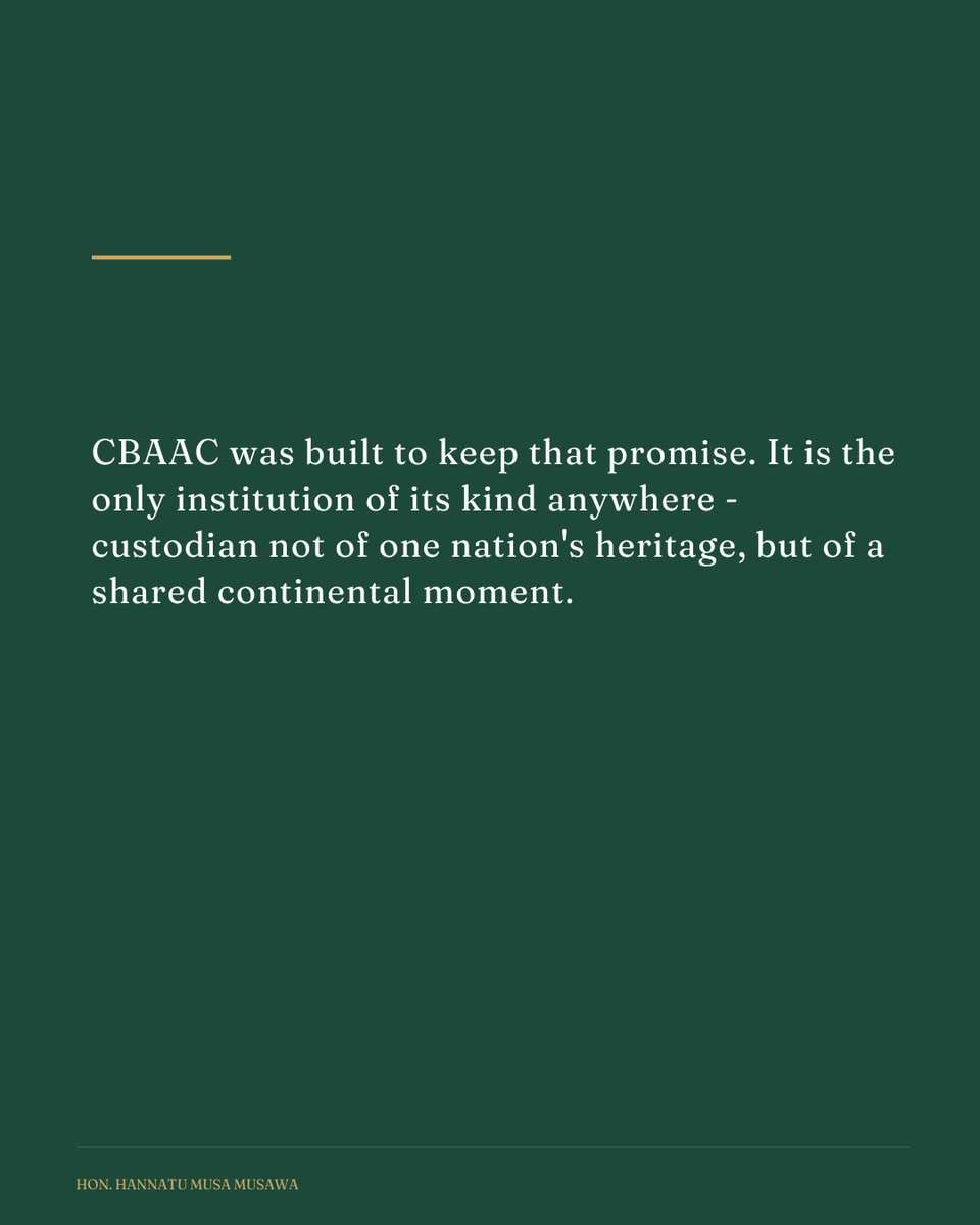 hanneymusawa's tweet photo. In 1977, fifty-nine Black and African nations gathered in Lagos for FESTAC '77. When it ended, we made a promise: to keep safe the record of a continent speaking to itself.

CBAAC was built to keep that promise — the only institution of its kind anywhere, custodian not of one nation's heritage, but of a shared continental moment.

On June 29, we welcomed Switzerland to that promise. CBAAC and the Cinémathèque suisse signed a Memorandum of Understanding — two institutions, each built to guard a nation's memory, finding a reason to work together.

Heritage is not a relic to file away. It is a living foundation this nation keeps building on.

Next year, CBAAC turns fifty.

#CBAAC #FESTAC77 #FMACTCE #AfricanHeritage #Switzerland #CulturalDiplomacy