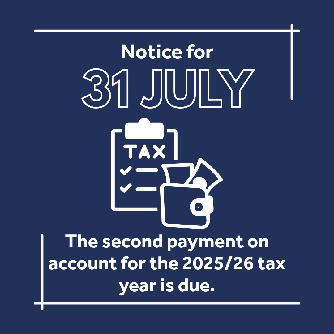 RichardAnthony_'s tweet photo. It’s almost time to make the second Self-Assessment payment for the 2025/2026 tax year.  
The deadline is 31 July.

Need help keeping on top of your taxes? Our experts are on hand to give you clear and practical advice. 

Contact us today.

#HMRC #TaxReturnHelp https://t.co/up1q9hAPUH