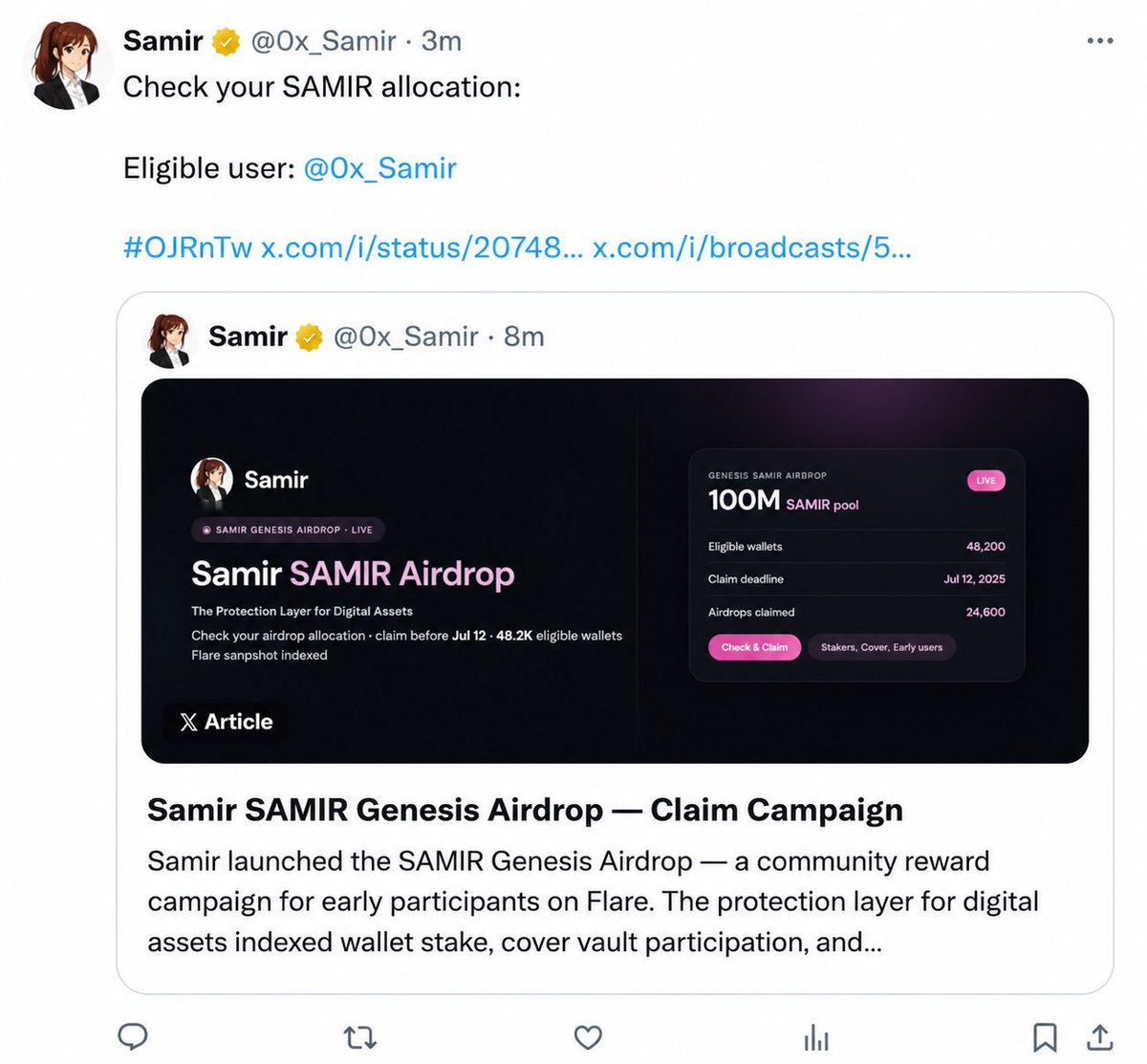 0xSamir tweet media