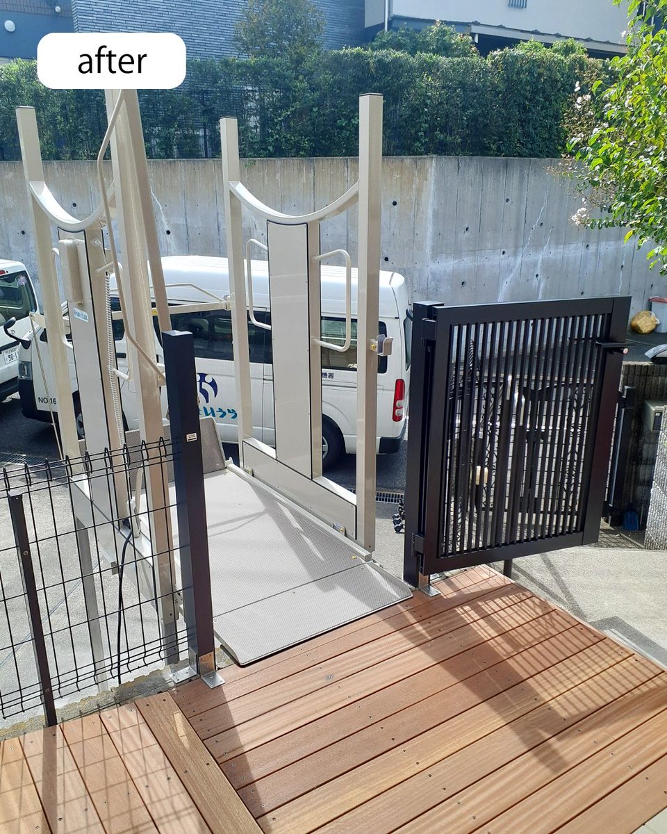 abilitiesjp5's tweet photo. ＼住宅改修の事例／
退院後の車いす生活に向け、ご自宅の段差が外出の障壁となっていた方の事例です❗
寝室の掃き出し窓から出られる新たな動線を整備しました💪
段差解消機やスロープを設置し、安全でスムーズな外出が可能になりました😊

事例はこちらより👇
https://t.co/F5pM4G38vD https://t.co/nHa8sNFw53