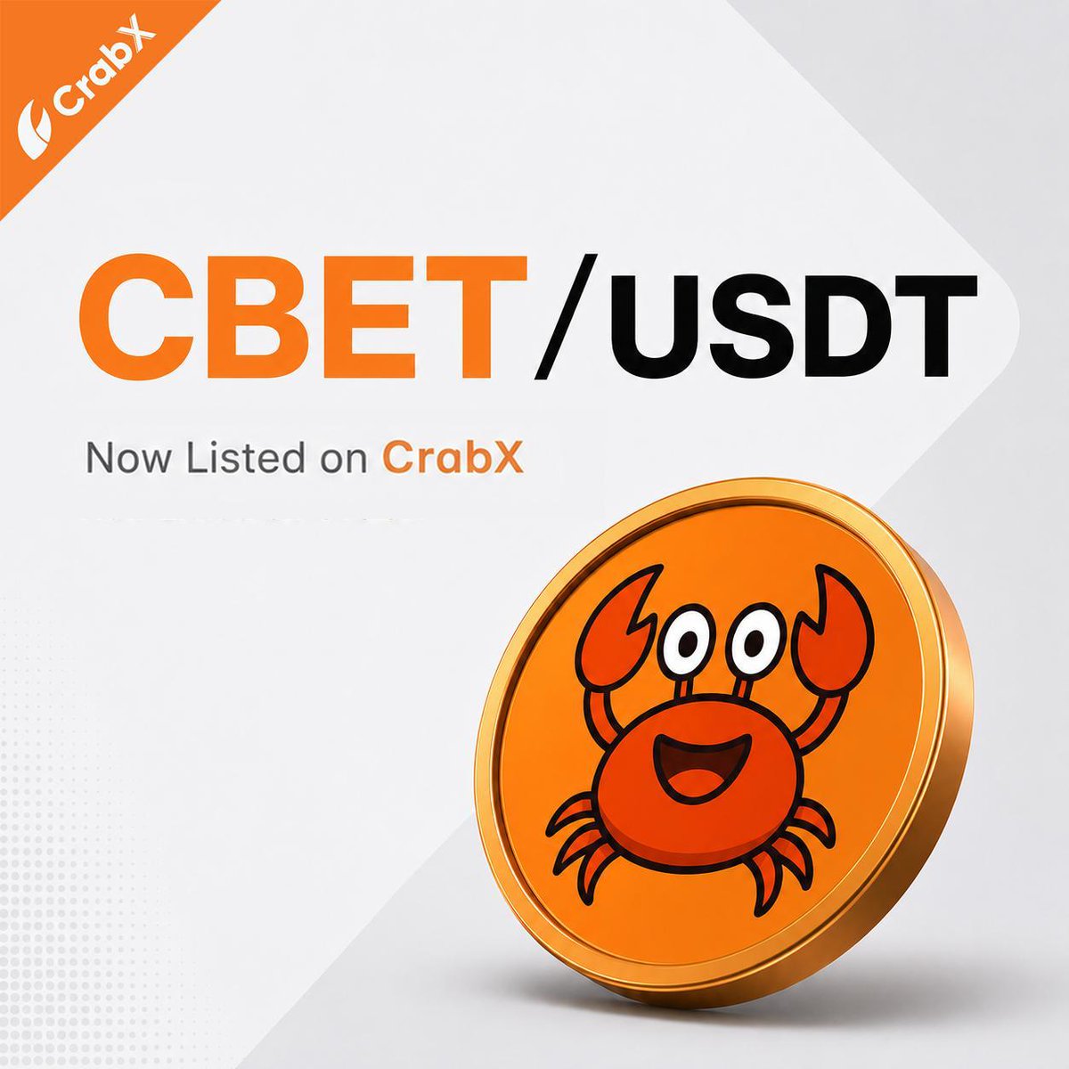 crabex_official's tweet photo. 🚀 #CBET is now officially listed on CrabX!

🦀 CBET/USDT trading is now open.

🌲 https://t.co/TkTID0lmh3

#CrabX #Crypto #Trading https://t.co/klBIV45fyz