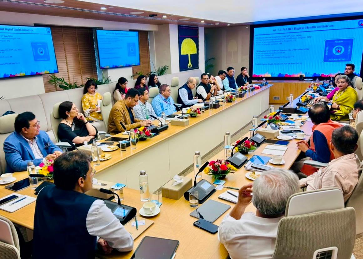 ProfMaheshVerma's tweet photo. Participated in the 61st Board Meeting of 𝐍𝐀𝐁𝐇. The Board reviewed key initiatives and strategic priorities related to healthcare quality, patient safety, accreditation, digital health, capacity building and quality standards across the healthcare sector. (1/2)
@NABH_QCI https://t.co/EJBxI7DRO5