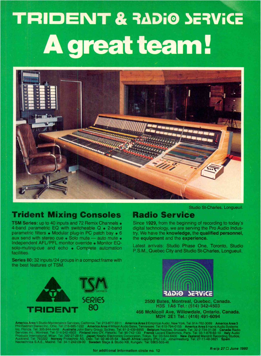 VRstandards's tweet photo. Fader Friday — Console of the week
Trident 80-Series

Trident Studios, London. David Bowie. Queen. The Beatles.

They built it for their own studio — then sold it to the world.

The 80 took that sound out of St Anne's Court and into studios everywhere.

🎚️ https://t.co/qEGvN2N8xF https://t.co/7UXCPCzBJw