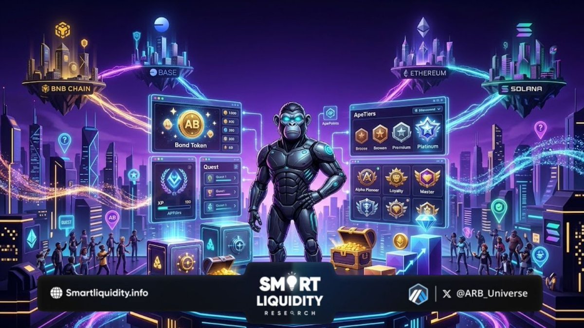 ARB_Universe's tweet photo. 🧵 Welcome to ApeClub — The Next Evolution of ApeBond

1/
@ApeBond has always helped users access tokens below market price through Bonds. 
🦍Now, it's evolving into something much bigger. Presenting ApeClub, the rewards layer that transforms every interaction into an opportunity to earn, grow, and unlock more. 👇