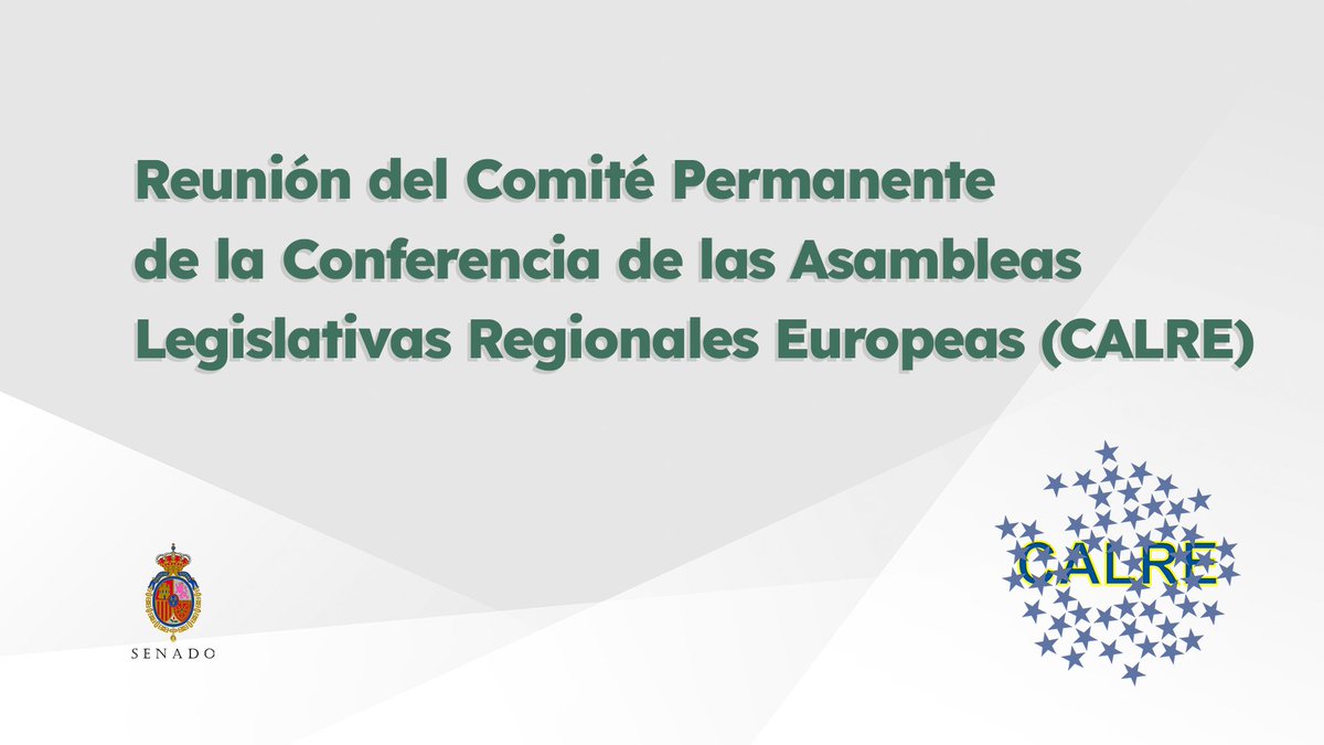 Senadoesp's tweet photo. 🏛️Comienza la reunión del Comité Permanente de la Conferencia de las Asambleas Legislativas Regionales Europeas (@Calrenet)

🔴 Directo:
➡️ Web: https://t.co/0c4dcpgzg2
➡️ YouTube: https://t.co/VvSsx2ojFN
➡️ X: https://t.co/4Dmphuksvd https://t.co/D2Ez0Kz0Pa