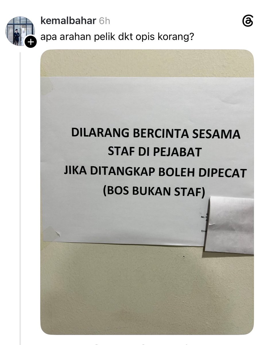 localrkyt's tweet photo. Apa arahan pelik dekat office korang? https://t.co/gY13EUfYpB