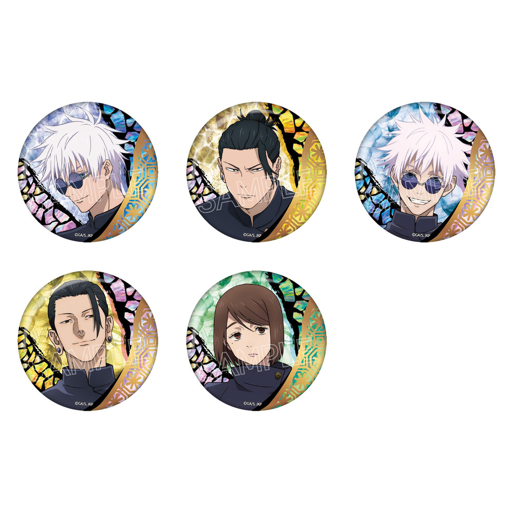 🔮👹 新着グッズ 👹🔮 【呪術廻戦】 💜 メタリック缶バッジ 💜 螺鈿風