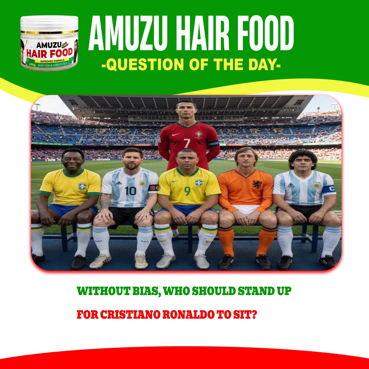shadrack193's tweet photo. Without bias, who should stand up for Cristiano Ronaldo to sit? https://t.co/ZvfDGa6OcS