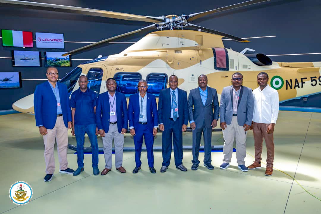NigAirForce's tweet photo. NAF ENHANCES COUNTER-TERRORISM CAPABILITIES WITH SUCCESSFUL ACCEPTANCE OF ADDITIONAL THREE AW109 TREKKER HELICOPTERS IN ITALY https://t.co/9WPCpFxwvm