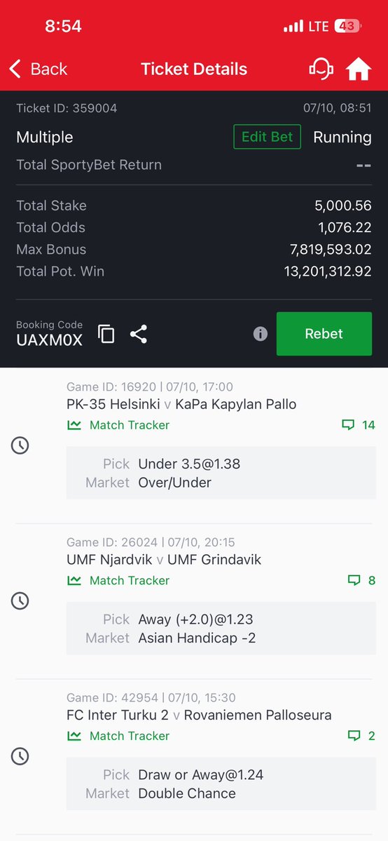 punterofimana's tweet photo. SOCCER ACCA

1k odds 🔥🔥🔥

Sportybet code : UAXM0X ✅

Bookmark, edit and retweet…

Goodluck guys🥂 https://t.co/mEZ5TB7SYD