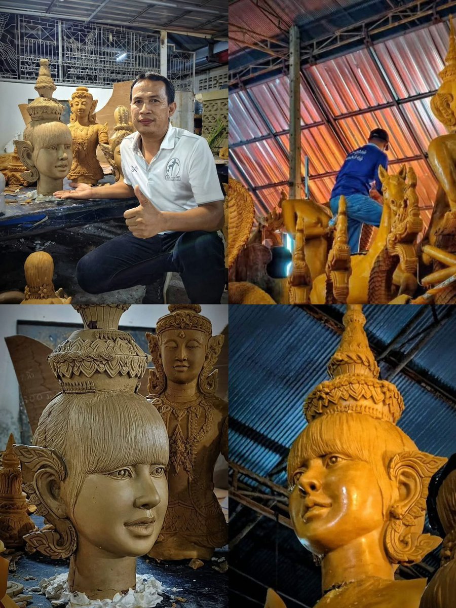 Thaireactionvid's tweet photo. แล้วกูโดนแกง หนูขอโทษทุกท่าน🥲 สรุปของจริงเหมือนลิซ่ามากกจริง กุยอมเลย หน้าม้าแบ่งเส้นละเอียดมาก ชาวบ้านในขบวนบอกว่าแกะให้ร่วมสมัย ให้นางฟ้าในขบวนมีหน้าเรฟลิซ่า เกียมแห่ 28-30 กคที่โคราช โคตรเริ่ด https://t.co/tWVEd1UNPr
