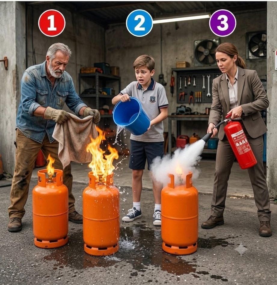 oxglow's tweet photo. What's the safest way to respond to a gas cylinder fire?
Test your fire safety knowledge before you scroll. https://t.co/FtOv3JmLUD