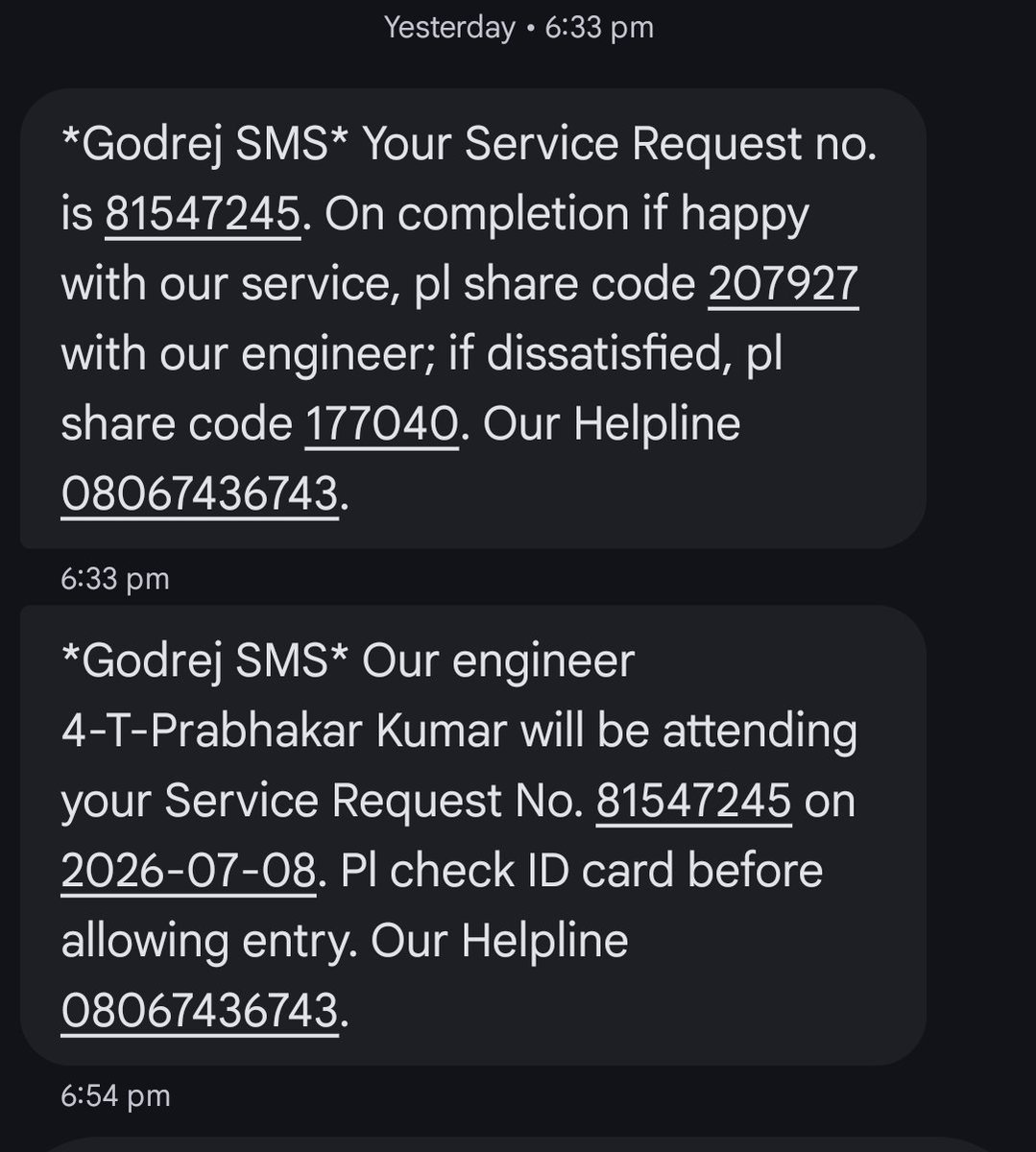 ShaikhShdan's tweet photo. @Godrejsupport यह मेरा आखिरी 3 दिन का अल्टीमेटम है। अगर समस्या का समाधान नहीं हुआ, तो मैं उपभोक्ता फोरम (Consumer Court) जा रहा हूँ। ऑडियो सबूत मेरे पास सुरक्षित हैं।@GodrejAppliance @jagograhakjago @ConsumerCourtIn #GodrejUnfairTrade #ConsumerRights #Patna https://t.co/5qwxzvPXDY