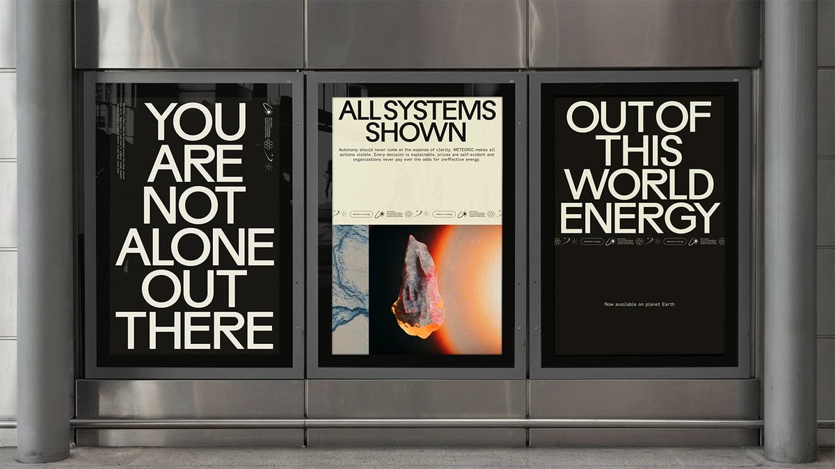 brandarchivexyz's tweet photo. Meteoric by How&amp;How, 2026
Now on Brand Archive: https://t.co/GXkoUWnUzN 

#logos #branding #design https://t.co/qsCtPCe90F