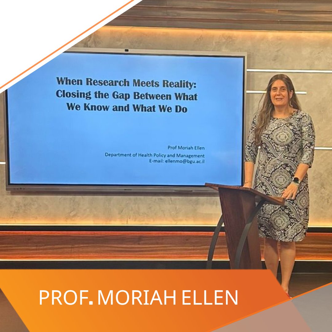 bengurionu's tweet photo. Prof. Moriah Ellen (@MoriahEllen) recently taught a session on implementation science, a field focused on one of the most important challenges facing organizations and societies today: how to move from knowing what works to successfully putting it into practice. The https://t.co/qlASpTvlib