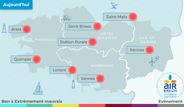 Air_Breizh's tweet photo. Bulletin de l'air du 10/07/2026 pour la région Bretagne.
Retrouvez plus d'informations en allant sur https://t.co/SqqDOXOoux
Pour un indice ATMO sur votre territoire : https://t.co/hekX1XYpiY
#QualiteAir #AASQA https://t.co/KcGE5avTo1