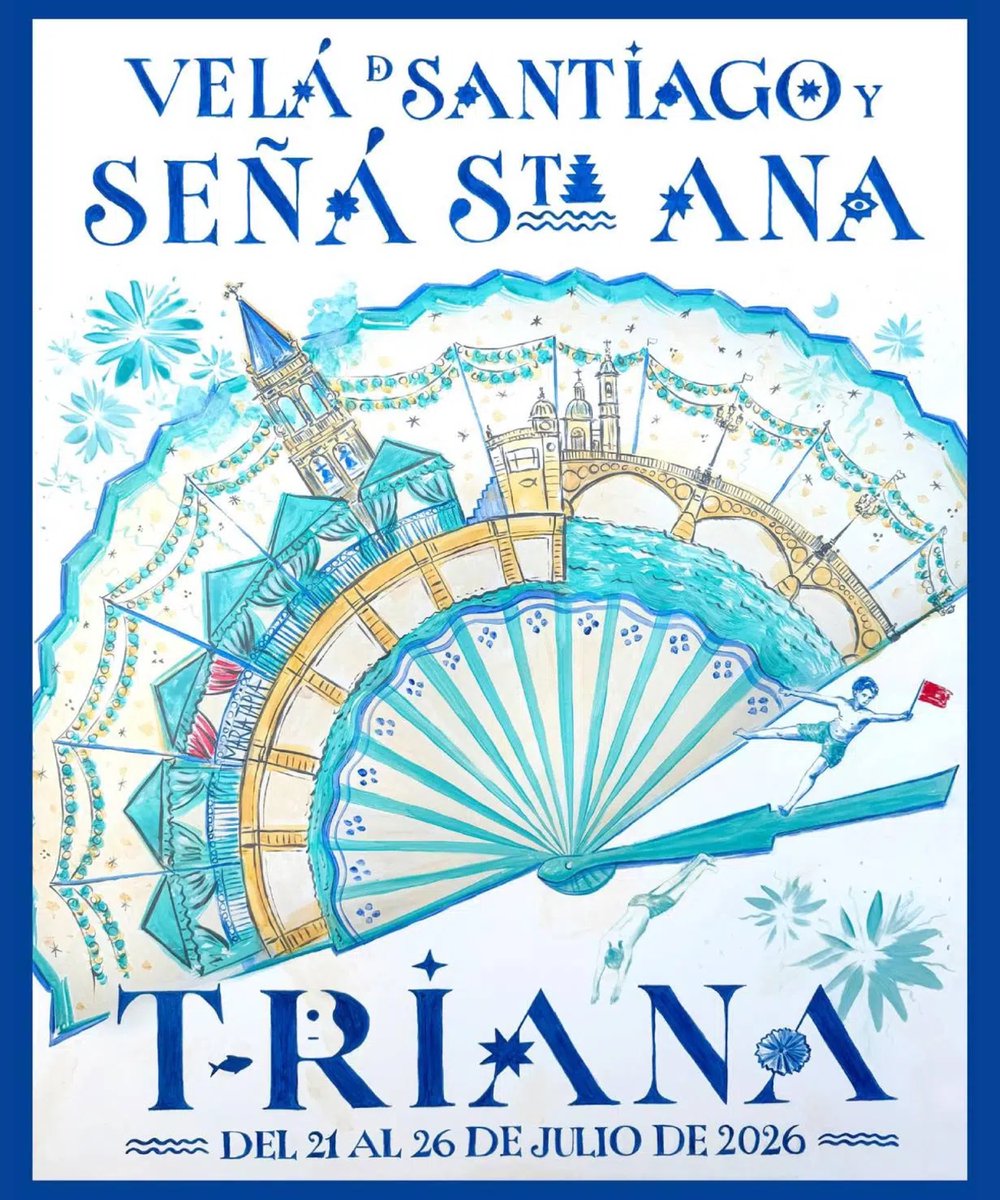 hpasionymuerte's tweet photo. ACTUALIDAD | VELÁ DE SANTIAGO Y SANTA ANA.

Con el cartel de la Velá de Santiago y Santa Ana 2026, obra de @Maria_TapiaQ, anunciamos que el @Ayto_Sevilla, mediante el @DtoTriana y la Comisión Organizadora de la #VeláSantaAna26, nos vuelve a conceder un año más una caseta para nuestra Hermandad en esta Fiesta Mayor de Sevilla.

La caseta tiene el número 27 y se encuentra frente a la puerta de la calle Betis de la Casa de las Columnas, antigua Universidad de Mareantes, que tanta relación tiene con nuestra titular letífica.

De este modo, continuamos fomentando la visibilidad de nuestra Hermandad y animamos a todos nuestros hermanos, amigos y vecinos a vivir esta Fiesta Mayor de Sevilla en nuestra caseta, espacio de convivencia y fraternidad, donde disfrutar juntos y compartir momentos en un ambiente familiar y acogedor.

Nuestro agradecimiento a las entidades municipales por esta cesión, así como su continua colaboración y ayuda en las diferentes necesidades de nuestra Hermandad y nuestro barrio.

ℹ️ https://t.co/oXWJCWhzX9

#HermandadPasiónyMuerte
