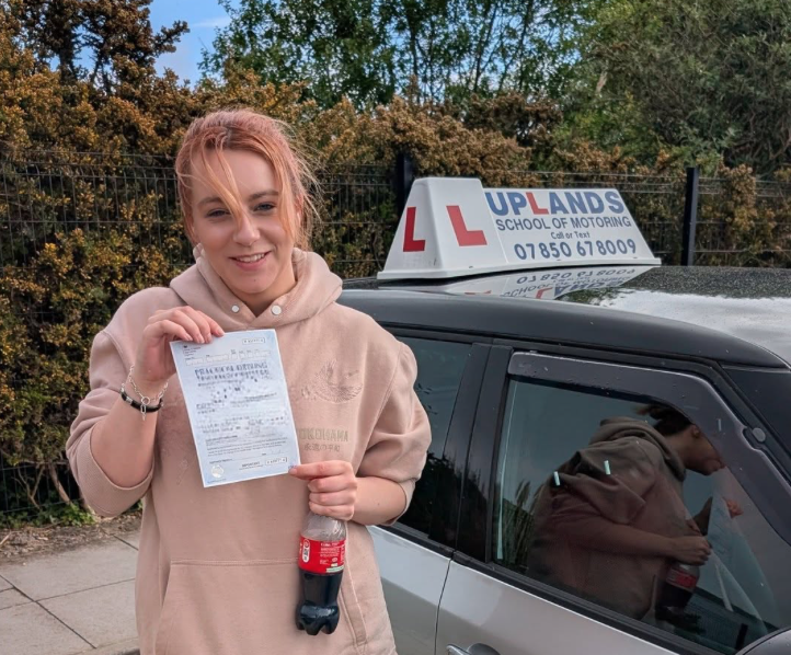 uplands_s's tweet photo. She's only gone and done it. Sherice has worked extremely hard to bring her nerves under control and cross the line with a first time pass.

I'm sure all the girlies in the salon will be massively proud and now your BF gets to be the passenger princes haha. https://t.co/rWE7obulMf