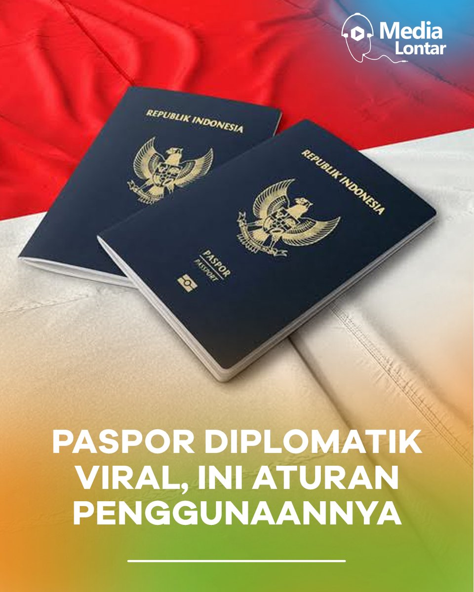 MediaLontar's tweet photo. Paspor diplomatik hanya diterbitkan bagi pejabat dan pihak yang menjalankan tugas diplomatik atau penugasan resmi negara, termasuk keluarga tertentu sesuai ketentuan.

#PasporDiplomatik #Diplomasi #Indonesia #NewsUpdate https://t.co/blmA9BvdBK