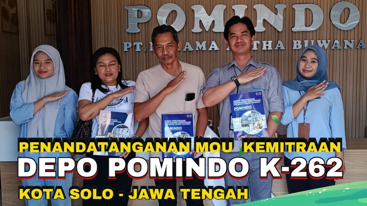 YayaSumantri's tweet photo. TAMBAH HARI - TAMBAH MITRA

Berkat Jum'at hari ini Kantor Pusat POMINDO melakukan kesepakatan Mitra Depo Ke-262 dari Kota Surakarta - Jawa Tengah (Solo) 

POMINDO satu-satunya Bisnis Ritel Pom Minyak Goreng yang sangat dibutuhkan oleh masyarakat di Indonesia. https://t.co/aB6itLTjOr