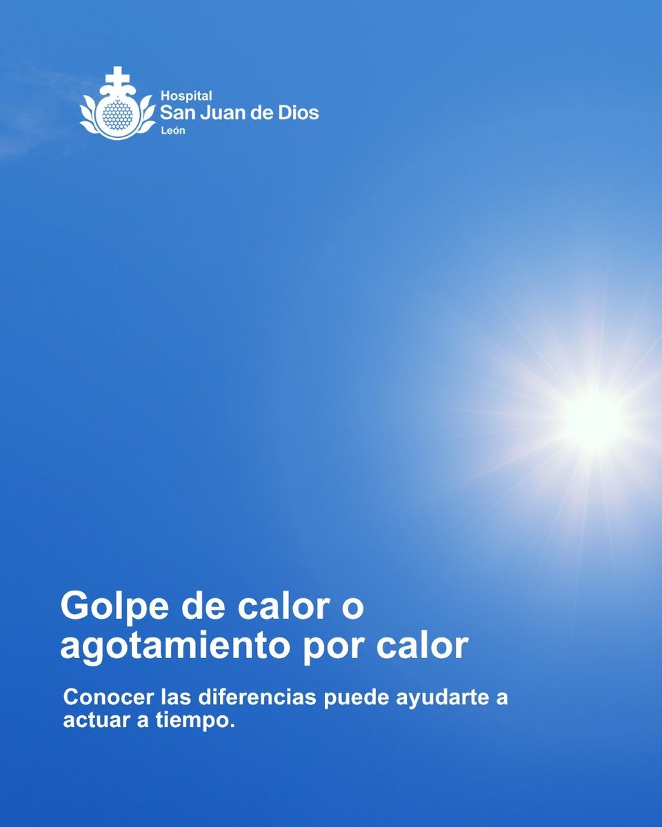 hsjdleon's tweet photo. Aunque a menudo se confunden, el agotamiento por calor y el golpe de calor no son lo mismo. Reconocer sus síntomas y actuar a tiempo puede evitar complicaciones. https://t.co/wd4EoZjQ4v