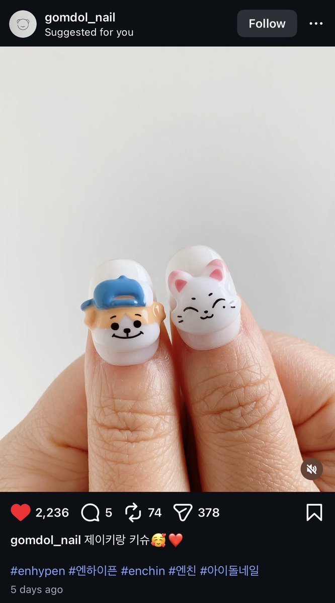 ksncrown's tweet photo. JAKEY AND KISHU NAILS SO CUTE :’) https://t.co/PGjhbSZcOF