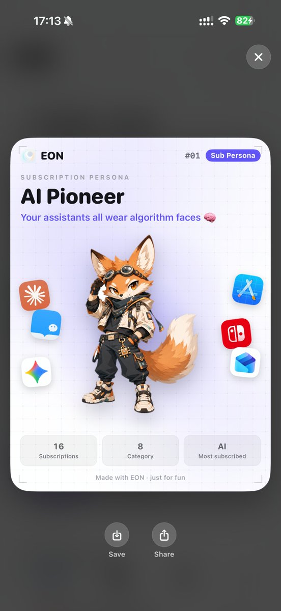 thisleon12's tweet photo. 3/ Halfway through, I added a joke feature: it assigns you
one of 16 "subscription personalities" based on what you pay for.

I got "Code Artisan" — tool stack bigger than my code stack.

The joke feature is now the thing early users mention most. https://t.co/oJvWdjgbWK