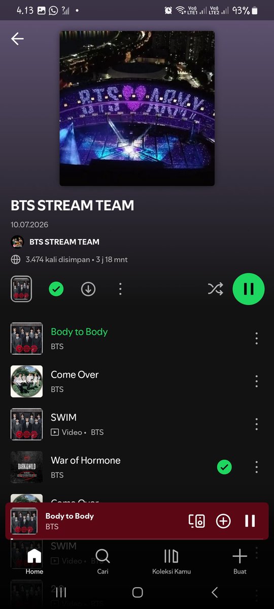 Sugamybee's tweet photo. @apobangpobase @myzvkim95 ARMY DAILY STREAMING
#BTS #BTS_ARIRANG #BTS_SWIM https://t.co/CitZryn7f6