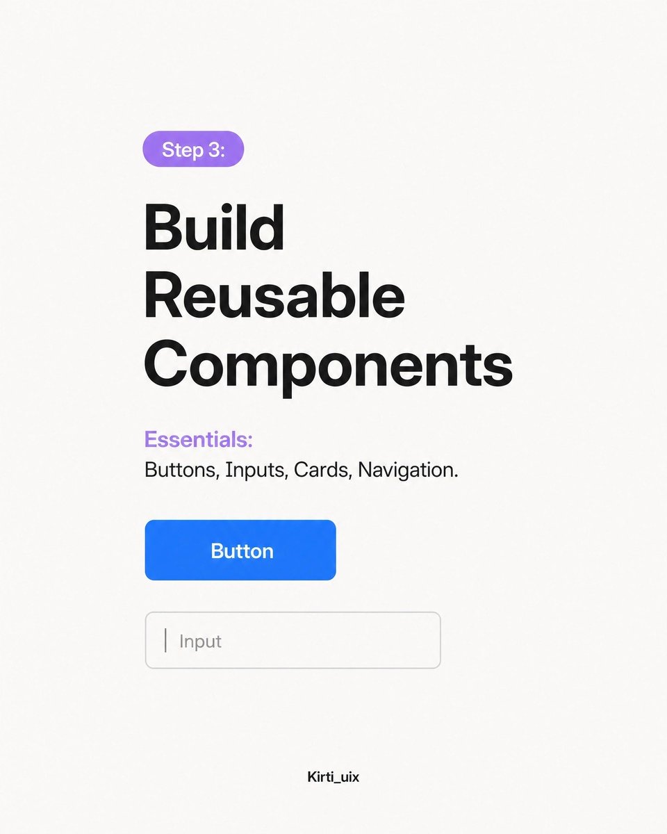 egbaoghenee's tweet photo. Most designers jump straight into components.
The best designers start with a system.
A strong design system improves consistency, speeds up design decisions, and makes collaboration with developers much easier. https://t.co/wdGQPWZhLU