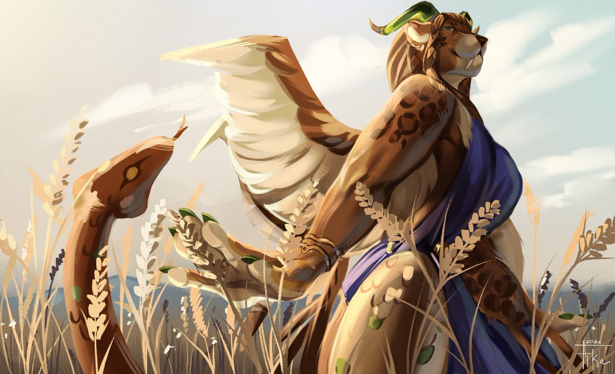 Fika_Nori122's tweet photo. “Field of rye”    

🌻ArtFight attack on @mdeg_art 

#furry #digital #artfight https://t.co/GItNDFShrn