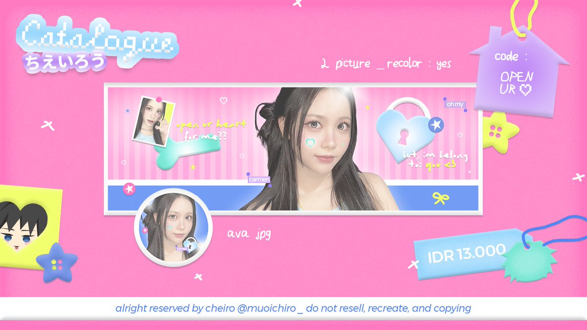 muoichiro's tweet photo. help repost? sankyuu!! >_<

hi hi 👋🏻 . . 🥢 aku suda open req 2 katalog layout > POTRET of the day < dan > open ur heart < &amp;&amp; layout carmen dan ye-on nya ufs yah! free retext >__< untuk layout req lengkapnya cek alt yuup! 🍡 trimssiee — lesgoo jajank <🍣3

#zonauang #zonajajan https://t.co/bRjSv8rLkj