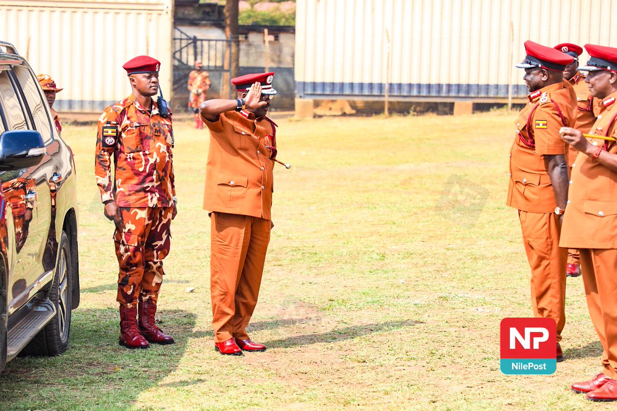 francis_isano's tweet photo. The Commissioner General of Prisons, Uganda Prisons Service, Dr. Johnson Byabashaija, has arrived at the Luzira Prisons Complex to preside over the pipping ceremony of over 200 senior officers.  

#NBSUpdates https://t.co/8JoO5xsFAv