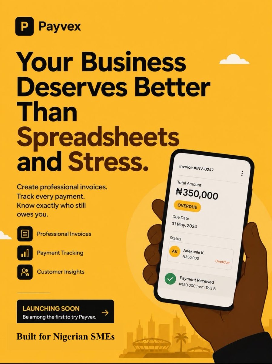 payvexng's tweet photo. Another day to remind you that your business deserves better.

Payvex is launching soon. https://t.co/CTTGoeiBQy