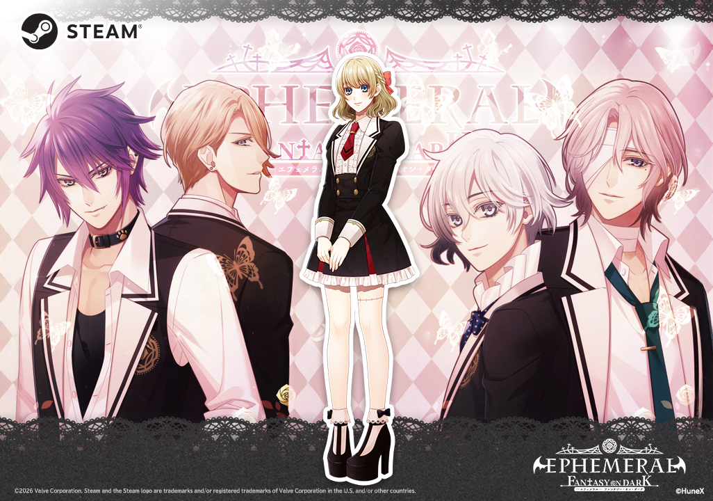 dramaticcreate's tweet photo. ／
#セール 情報🦇
Steam版ソフト50％OFF!!
＼

儚くも美しい恋愛ADV
『エフェメラル -FANTASY ON DARK-』

ダークファンタジー×階級学園恋愛アドベンチャー！
闇の住人たちとの不思議な学園生活が幕を開けます。

[STAFF]
原画：永原キナミ
シナリオ：平野ヒロ
キャスト：近藤隆、堀江瞬、興津和幸、豊永利行 ほか

https://t.co/bawtWJjOST