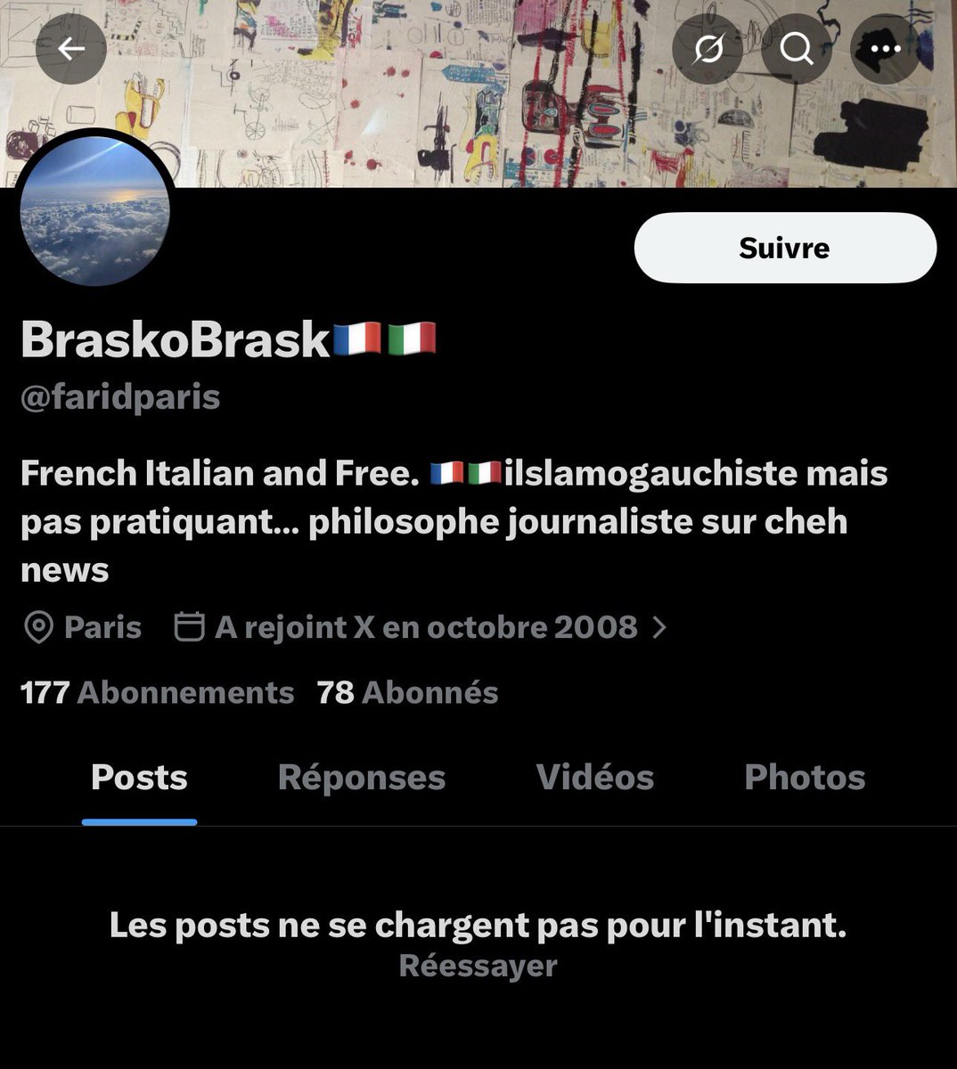 SwordOfSalomon's tweet photo. Farid a verrouillé son compte puis l'a désactivé mais c'est trop tard 🥲 https://t.co/szCD8CVHeM