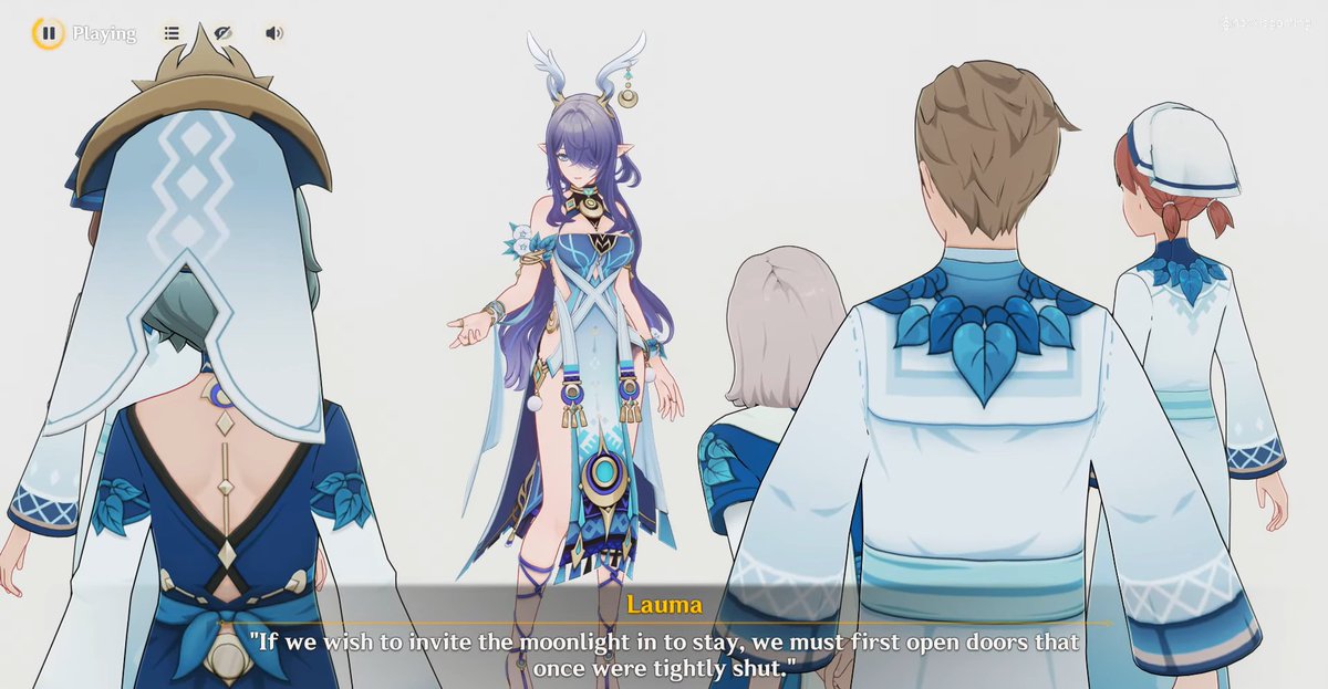 tsbkii_289's tweet photo. Other examples I couldn't fit in the first tweet:
- The Frostmoon Scions (Lauma) transforming their community from a detached religion into a family/home for Columbina
- Linnea finding her "home"/family by meeting her sister https://t.co/rQlzm312ol