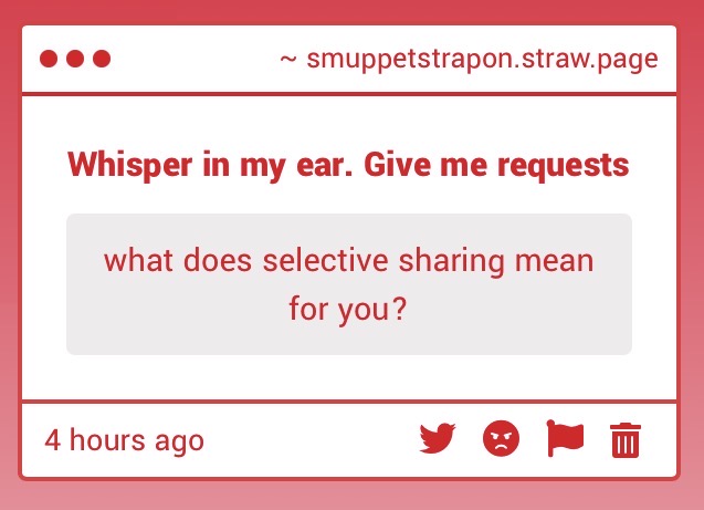 smuppet_strapon's tweet photo. It means I pick who I interact with depending on the person. I promise im nice tho👀👀👀 https://t.co/OlzXt5vF0O