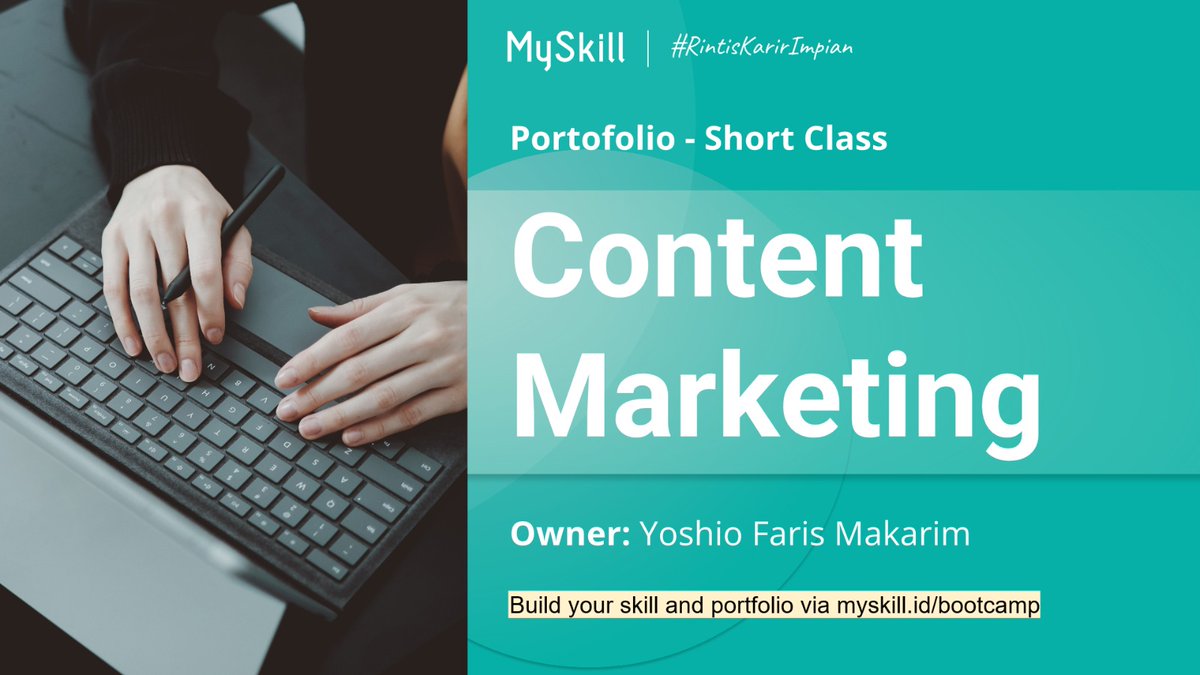 Raziowizard's tweet photo. Ikut short class Digital Marketing di @myskill_id  buat ngisi waktu luang, nambah skill, dan pengetahuan tentang Content Marketing Strategy #LearnAtMySkill https://t.co/VOvJfi4Mn4