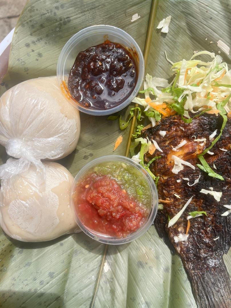 mba_oven's tweet photo. MBA Banku and Tilapia available at 56 Nii Nortei Nyanchi Street Accra, Dzorwulu every Thursday and Friday from 7am to 2pm.
Place your order NOW!
Call 0508615105.
#MBAGroup #MBAFoods #Banku #Tilapia #Fish #Chicken #Meat #Egg #Sausage #Wele #Salad #Leaves #Shito #Stew https://t.co/qbgQL8mXSl