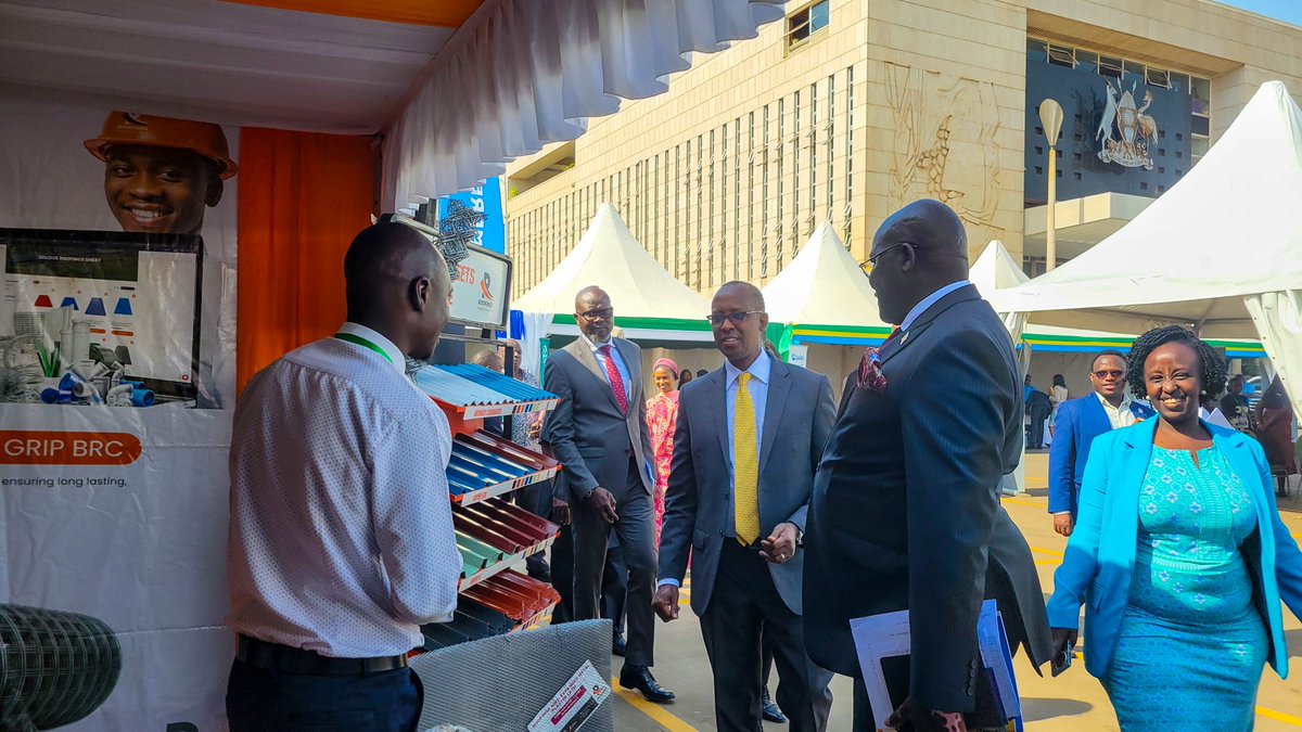 RoofingsGroupUG's tweet photo. Roofings is live at the Parliamentary Forum in partnership with the East African Legislative Assembly under the theme "Advancing the East African Community Agenda through Legislative Dialogue." As key stakeholders in East Africa’s infrastructure development, we’re proud to exhibit our products and showcase the diversity of steel.

Pictorial; Senior Presidential Advisor Odrek Rwabwogo at the roofings booth.
