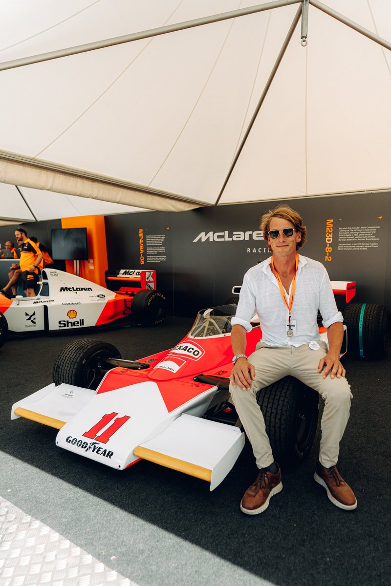 McLarenF1's tweet photo. A special moment ✨

Freddie Hunt came to see his dad's 1976 Championship winning car 🏆

#McLarenF1 https://t.co/V8o68QdKEG