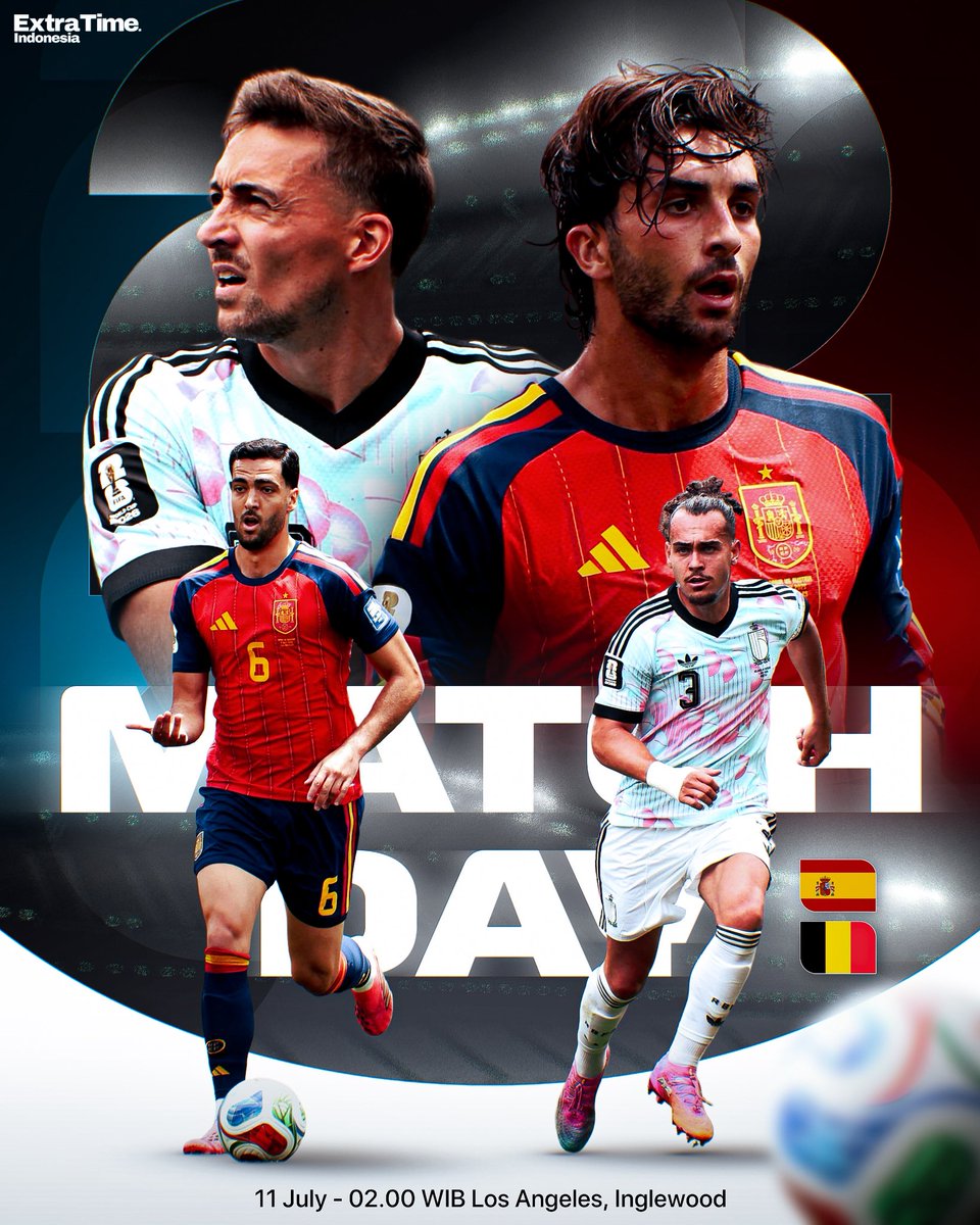 idextratime's tweet photo. FIFA World Cup - 8 Besar
Spanyol vs Belgia
Kick Off 02.00 WIB
Live TVRI

Head to head:
BEL 0-2 ESP
ESP 5-0 BEL
BEL 1-2 ESP
BEL 0-2 ESP
ESP 2-0 BEL

Sudah jelas siapa yang akan lolos 🤫 https://t.co/oWjj1M99KK