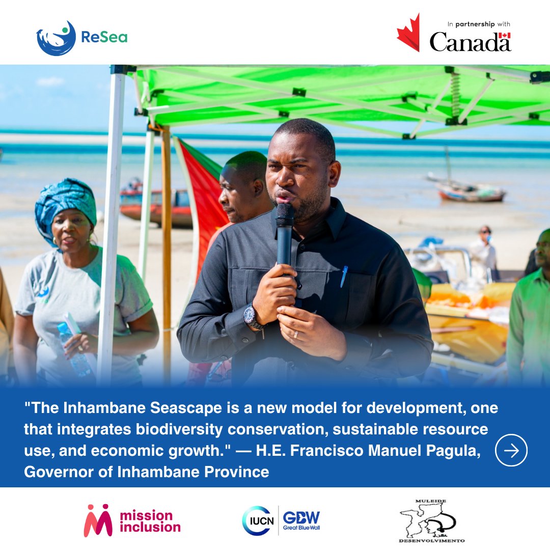 resea_project's tweet photo. 🥳In Mozambique, the Vilankulo Declaration marks a bold step for inclusive ocean governance and a regenerative blue economy.

#ReSeaProject #InclusiveGovernance #BlueEconomy #BluePartnerships #Mozambique

@CanadaDev @CanHCMozambique @IucnE @mulher_lei  @greatbluewall https://t.co/xu6vTsfWRu