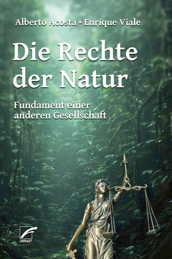 AlbertoAcostaE's tweet photo. El libro sobre los Derechos de la Naturaleza, publicado con Enrique Viale en la editorial SIGLO XXI saldrá en alemán en octubre, por la editorial UNRAST.
Se trata -como presenta la editorial- de una idea radical con un impacto global: la Naturaleza como sujeto de derecho.
DIE RECHTE DER NATUR
Fundament einer anderen Gesellschaft
Alberto Acosta, Enrique Viale
Angesichts der Klimakatastrophe stellt sich immer dringlicher die Frage, wie die endgültige Zerstörung des Planeten noch aufgehalten werden k��nnte.  Ein Ansatz sind die Rechte der Natur, mit denen die Natur nicht mehr als Objekt der Ausbeutung und Beherrschung gesehen wird, sondern als Subjekt mit dem Recht auf Erhalt seiner Lebenszyklen. Während es uns völlig normal erscheint, dass Unternehmen Rechte haben und diese einklagen können, stößt die Idee, dass die Natur, von der unser aller Leben abhängt, Rechte haben könne, noch weitgehend auf Unverständnis. 

Die Autoren zeichnen die Geschichte des Konzepts nach: den Ursprung in indigenen Kulturen und die Anstöße verschiedener Vordenker*innen, die Aufnahme der Rechte der Natur in die Verfassung Ecuadors, die 2008 vor allem durch den Druck der indigenen Bevölkerung erreicht wurde, sowie die langen und schwierigen Bemühungen, sie auch international zu verankern. 

Sie gehen auf falsche Lösungen wie ›nachhaltige Entwicklung‹ oder ›grüner Kapitalismus‹ ein und machen immer wieder deutlich, dass der Schutz des Planeten mit Kapitalismus und Wachstumszwang unvereinbar ist. Für die Rettung der Mutter Erde braucht es ein anderes Wirtschaftssystem und eine andere Zivilisation.

https://t.co/3qXgt2xRpY 

@ravila67 
@sigloxxiarg 
@sigloxximex