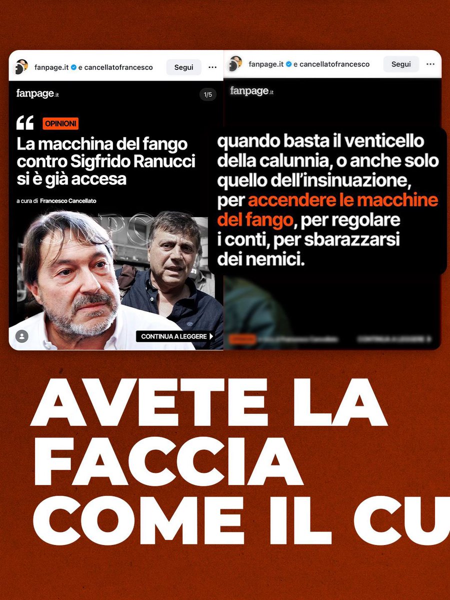 povcomunisti_'s tweet photo. Ranucci ha dei buoni avvocati. Evitate di farvi suoi difensori se vi dichiarate super partes.

Fa sorridere sentirvi parlare di garantismo dopo anni di venticello del fango contro la destra.

La vicenda Ranucci-Lavitola merita risposte. È voglia di verità. https://t.co/82d20Dbxxz